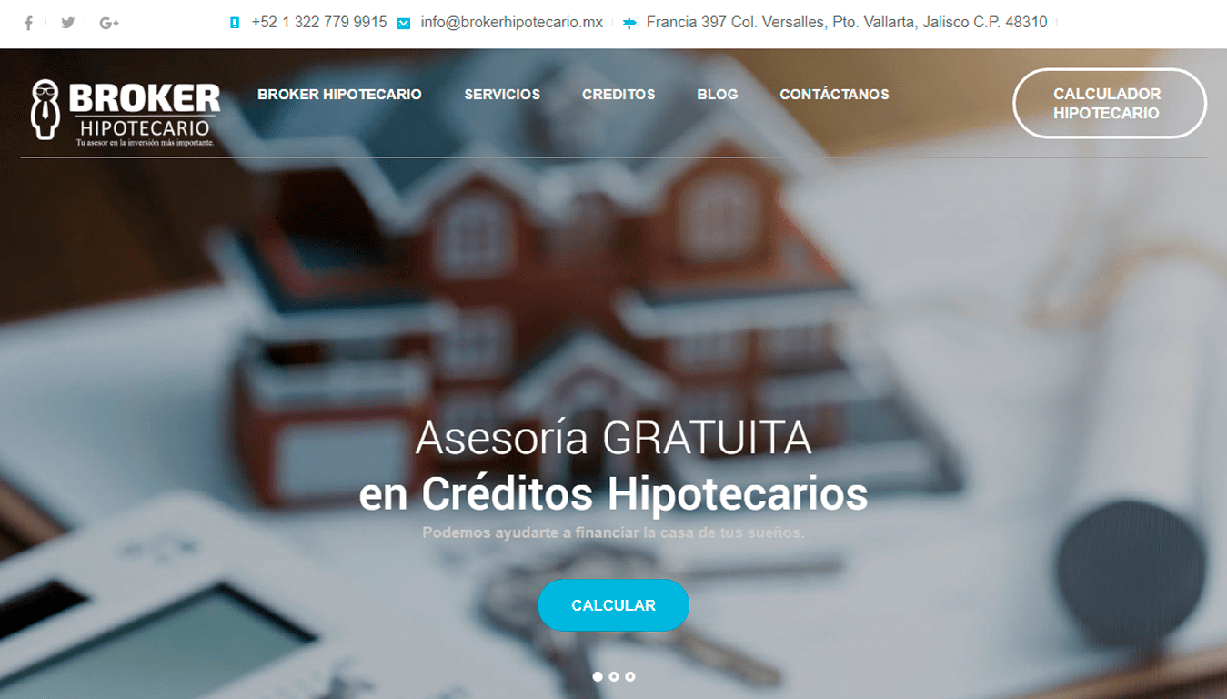 diseño web Broker Hipotecario puerto vallarta