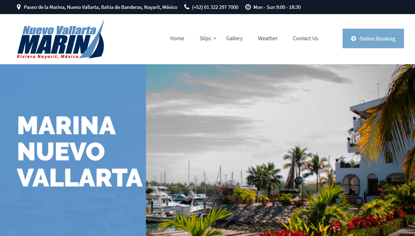 diseño web Marina Nuevo Vallarta